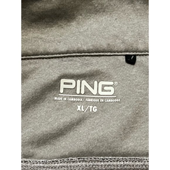 Georgetown Hoyas Ping Golf Men Gray Striped 1/4 Zip Pullover Size XL Worn - Picture 3 of 7